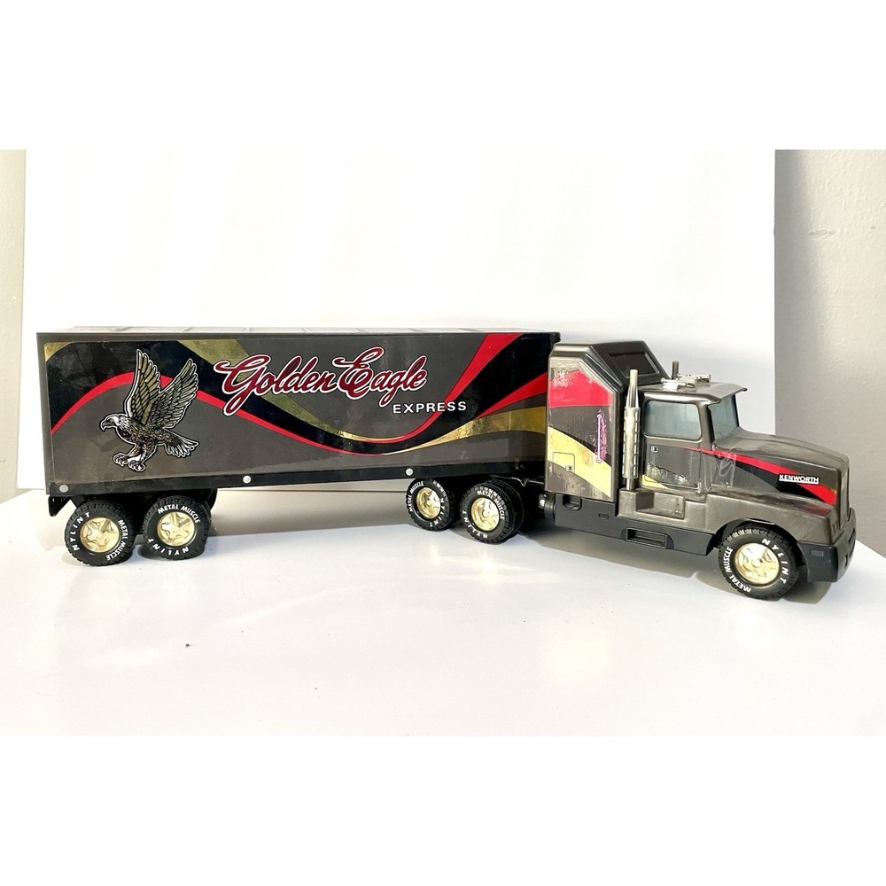 Vintage Nylint Golden Eagle Express 18 Wheeler Semi Tractor Tailer Truck Toy